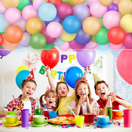 Balloon Release Net Kit - 200 Balloons 15.74x3.28 Ft, Balloon Drop Net for Ceiling Release for New Year Eve Party, Birthday, Graduation, Wedding,Celebration, Family Reunion Decorations