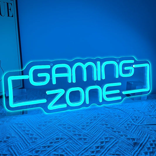 RuCvixkt Gaming Zone Neon Sign,Game Zone Neon Sign for Teens Gamer Room Decor，Gaming Light Neon Sign for Gaming Wall Decor，Led Neon Gaming Sign for Gamer Gifts Boys