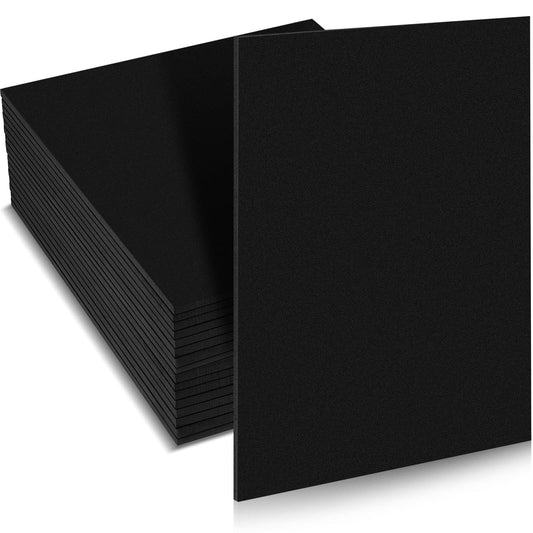 Patelai 30 Pcs Black EVA Foam Cosplay 6 mm Thick 9" x 12" EVA Foam Sheet Black High Density Sheet for Halloween Costume, Props, Armor, Masks, DIY, Craft Projects