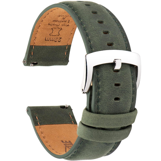 CORROPELLE Leather Watch Bands Quick Release, Vintage Elegant Top Grain Leather Watch Band Straps Replacement for Men and Women, Watch and Smartwatch, Choice of Width - 18mm 19mm 20mm 21mm 22mm