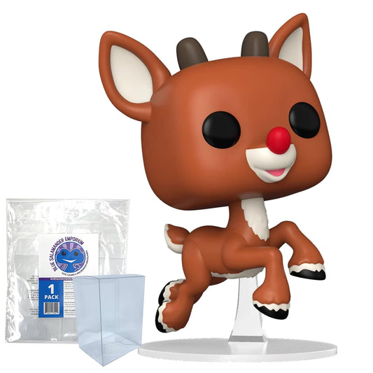 Blue Salamander Emporium Protective Case Bundle – Includes Rudolph (Flying) #1568 Vinyl Figure, Collectible Gift Idea