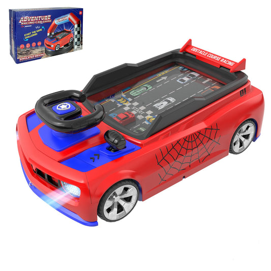 Mytothfy Musical Steering Wheel Racing Car Toy, Racing Adventure Car Steering Wheel for Toddler Kids, Toddler Simulated Driving Game Cars with Sound and Light, Xmas Birthday Gifts for Kids Ages 3+