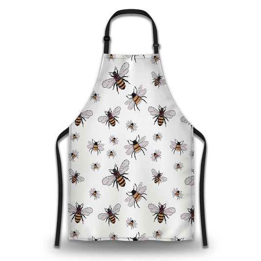 Olikked Funny Aprons for Adults Men Honeybee Big Small Funny Bee Insects Mans Apron for Kitchen Cooking Restaurant BBQ Painting Crafting Gardening 27” (W) x 31” (H), Waterproof Aprons