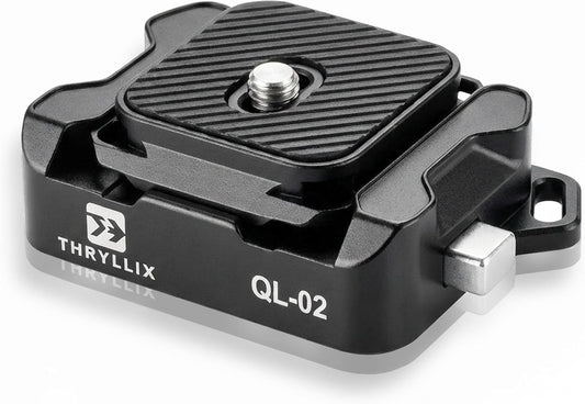 Thryllix QL-02 4-Direction Plate/QL-02 38mm, 44 lbs 20 Camera Strap Quick Release Kit, Slide-in Plate & Base