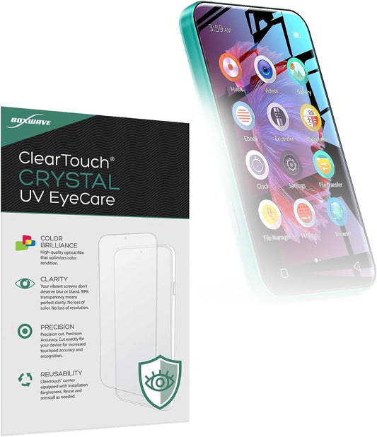 BoxWave TIMMKOO Q5 MP3 (2-Pack), Screen Protector Compatible with WiFi Player - ClearTouch Crystal Anti-UV EyeCare
