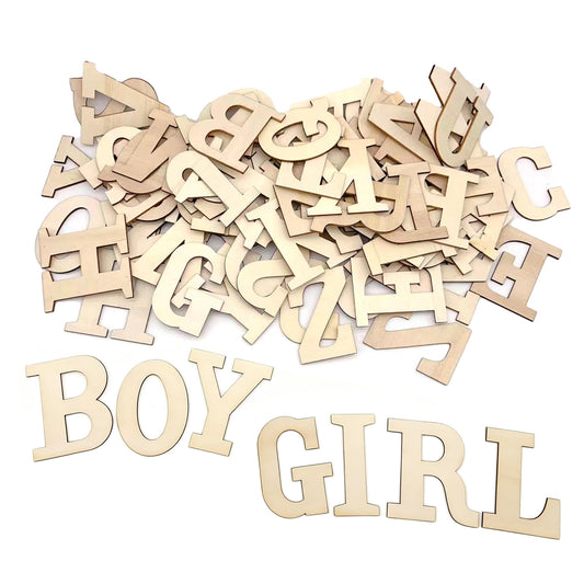Wooden Letters for Crafts, 2 Inch Unfinished Capital Wooden Alphabet Letters&Numbers Wood Letters for DIY Painting Arts Home Decorations Spelling Learning(168Pcs)