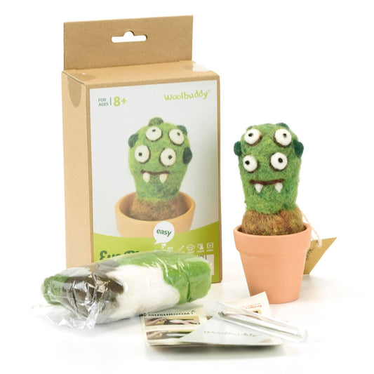 Woolbuddy Needle Felting Kit, Eye Plant Monster Craft for Beginner Adults, Includes Supplies and Instructions, Creative Design for Unique DIY Projects