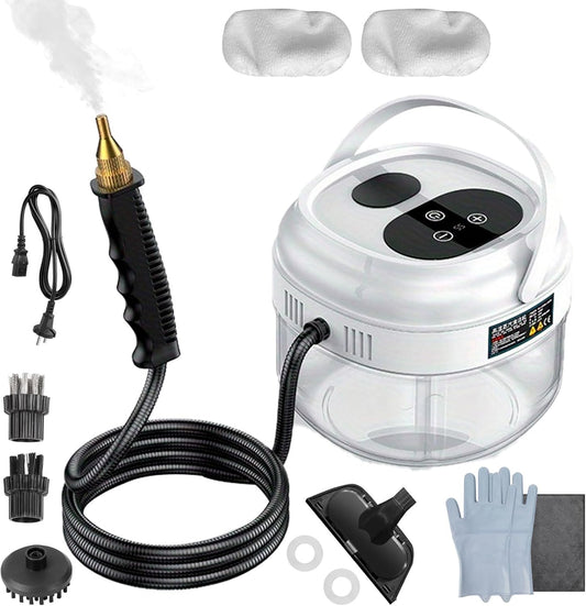 Skiennix Steam Cleaner - 6-Level Handheld Steamer with 10s Heat-Up & 1.5L Tank for Home & Car Detailing