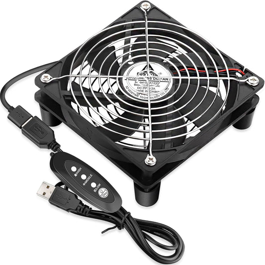 120mm 3 5V GDSTIME Router Fan Cooler with Speed Control, DC USB Powered Cooling Case Fan for Router Modem Receiver DVR
