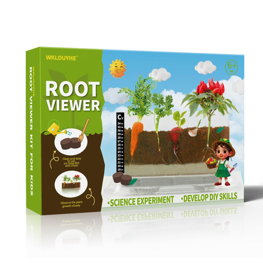 WKLOUYHE Root Viewer Kit for Kids – STEM Science Toy & Craft Growing Kits for Ages 6 7 8 9 10 Birthday Easter Gifts for Boys & Girls,Kids Gardening Set, DIY Toy