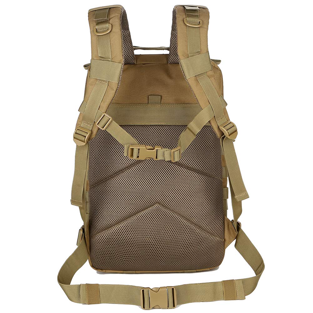 QT&QY 45L Military Tactical Backpacks Molle Army Assault Pack 3 Day Bug Out Bag Hiking Treeking Rucksack