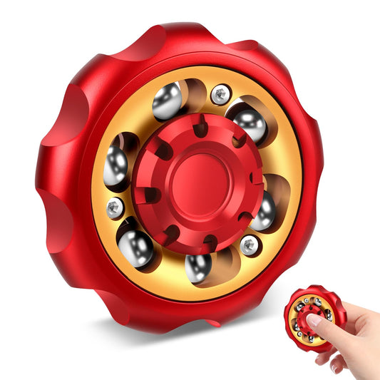 Bihevn Metal Precision Fidget Spinner - Anxiety Rotator & Restless Fidget Toy, Stress-Relief Tool for Adults & Kids A (red)