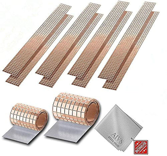 Self Adhesive Disco Tiles-4720PCS 5x5 mm Glass Mosaic Mirror Tiles for Crafts - Disco Ball Decor,DIY Cowboy Hat,Mirror Frame Border and Art Collage,Unique DIY Gift