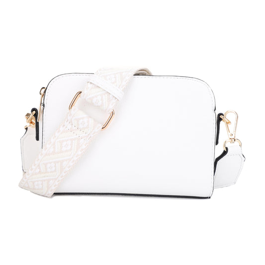 EVVE Crossbody Bags for Women Trendy Small Crossbody Camera Bag Purse Vegan Leather Triple Zip Crossbody Purses with Extra Long Webbing Strap| WT