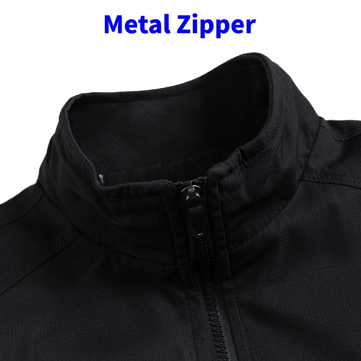 TLZC Men's Casual Jacket Outdoor Windbreaker Lightweight Softshell Flight Bomber Jackets (Black, X-Large)