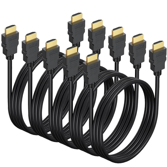 CEFOJQAO 6.6FT 5-Pack, 4K 120Hz ARC&CL3 2.2, 3D PS5, PS4, HDMI Cable Shielded HDMI Cord, Gold-Plated HDMI to HDMI Cable