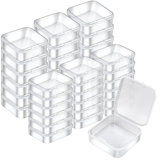 Mathtoxyz 36PCS Organizer Box, Small Organizers and Storage Containers Rectangle Holder Plastic Cases for Clay Beads Bracelet Making DIY Jewelry Craft Nail