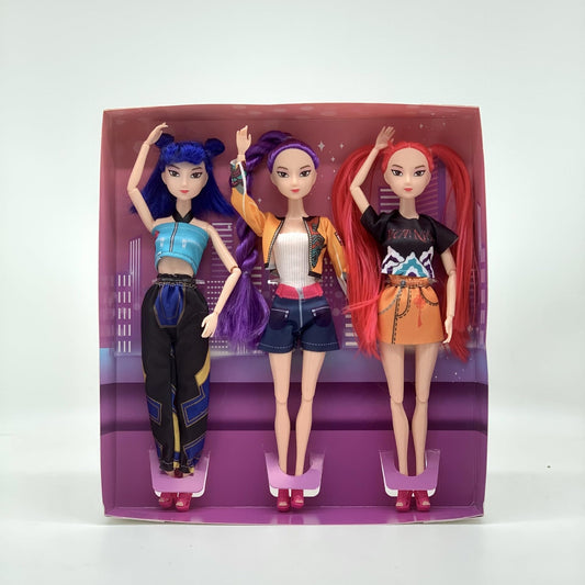 OLKIHNSDU MFRMFR Demon Hunters 11.5'' Fashion Doll for,Articulated Girl Group Doll,Perfect Christmas and Birthdays Toy Gift for Girls Fans (003)