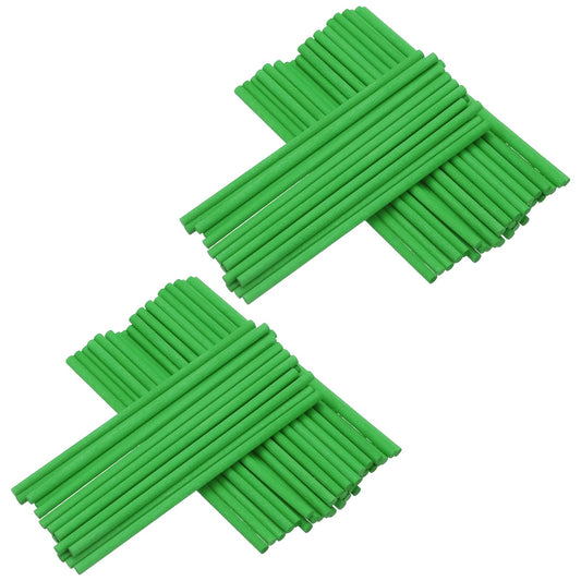 PATIKIL 100Pcs Wooden Dowel Rods, 1/5" x 6" Unfinished Craft Rod Sticks Wooden Sticks for Crafts Cake Hardwood Dowels DIY Projects Flower Bouquet, Green