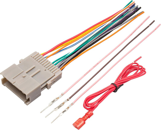 2002-2008 RED WOLF Stereo Wiring Harness Fit for GMC Envoy Sierra Chevy Silverado Impala Aftermarket Stereo Radio Wire