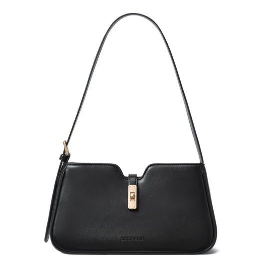BOSTANTEN Shoulder Bag for Women, Casual Shoulder Purse Vegan Leather Chic Hobo Handbag with Adjustable Strap for Work Travel