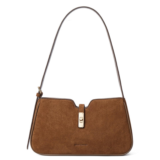 BOSTANTEN Shoulder Bag for Women, Casual Shoulder Purse Vegan Leather Chic Hobo Handbag with Adjustable Strap for Work Travel