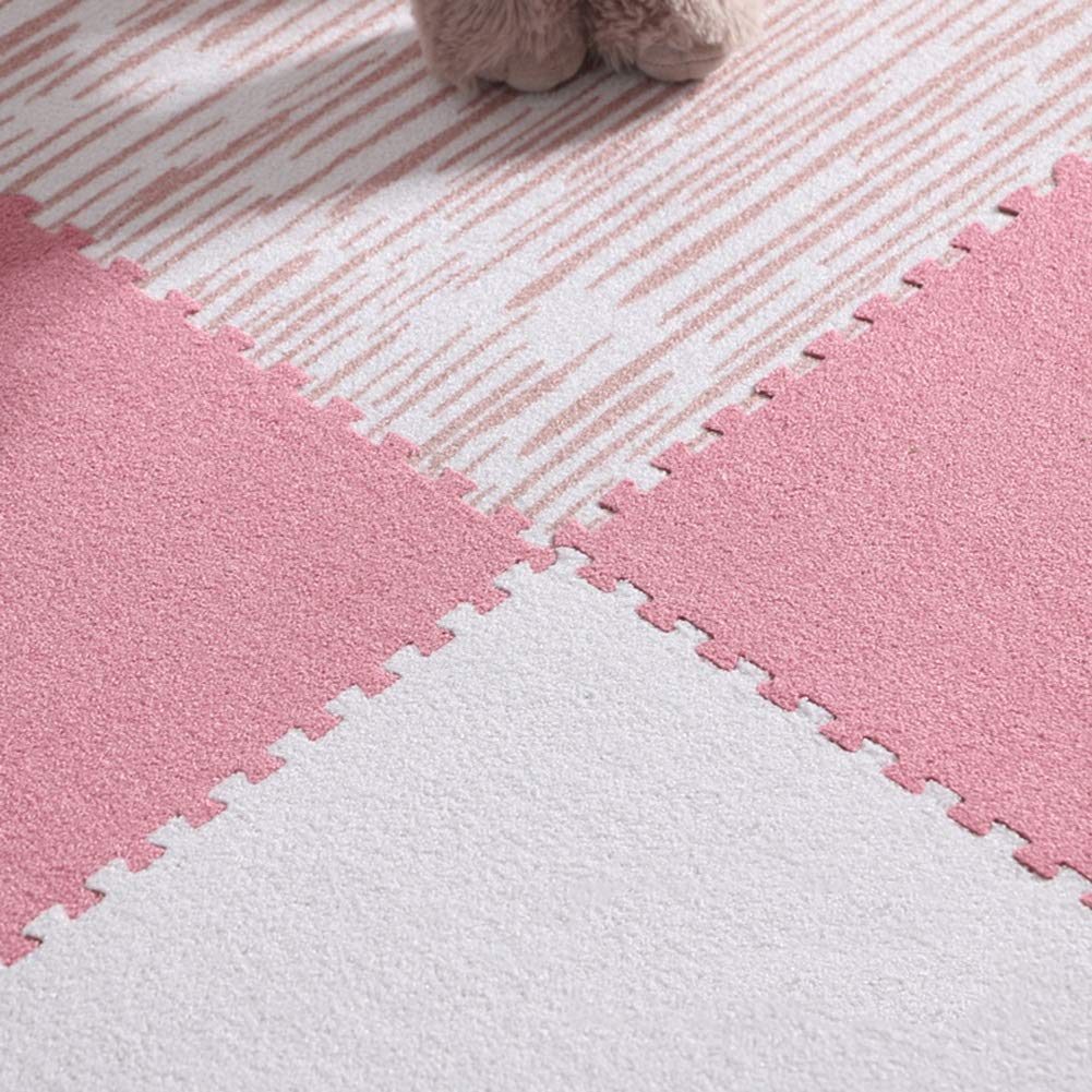 ALGFree Foam Puzzle Mat Infant Crawling Mat Splice Large Area Children's Room Gym Activity Pad Soft Floor Mats Interlocking Carpet Tiles, 6 Colour (Color : A, Size : 60x60x1cm-15pcs)