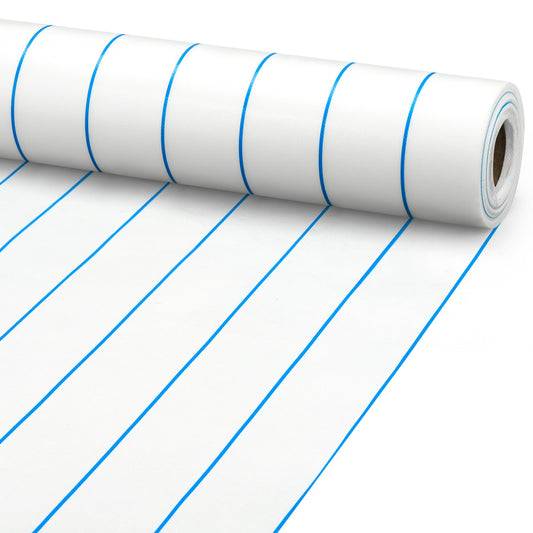 Lined Bulletin Board Roll 15.7in x 36ft Reusable Waterproof Non-Woven Fabric Background Fade Resistant Erasable Blue Lined Classroom Bulletin Board Decor for School Office Arts Crafts Home Wall Decor