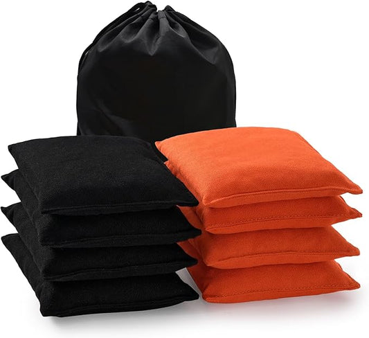Cornhole Bags Set of 8 Regulation Corn Hole Bean Bags for Cornhole Game, Professional Weather Resistant Corn Hole Bags with Tote Bag