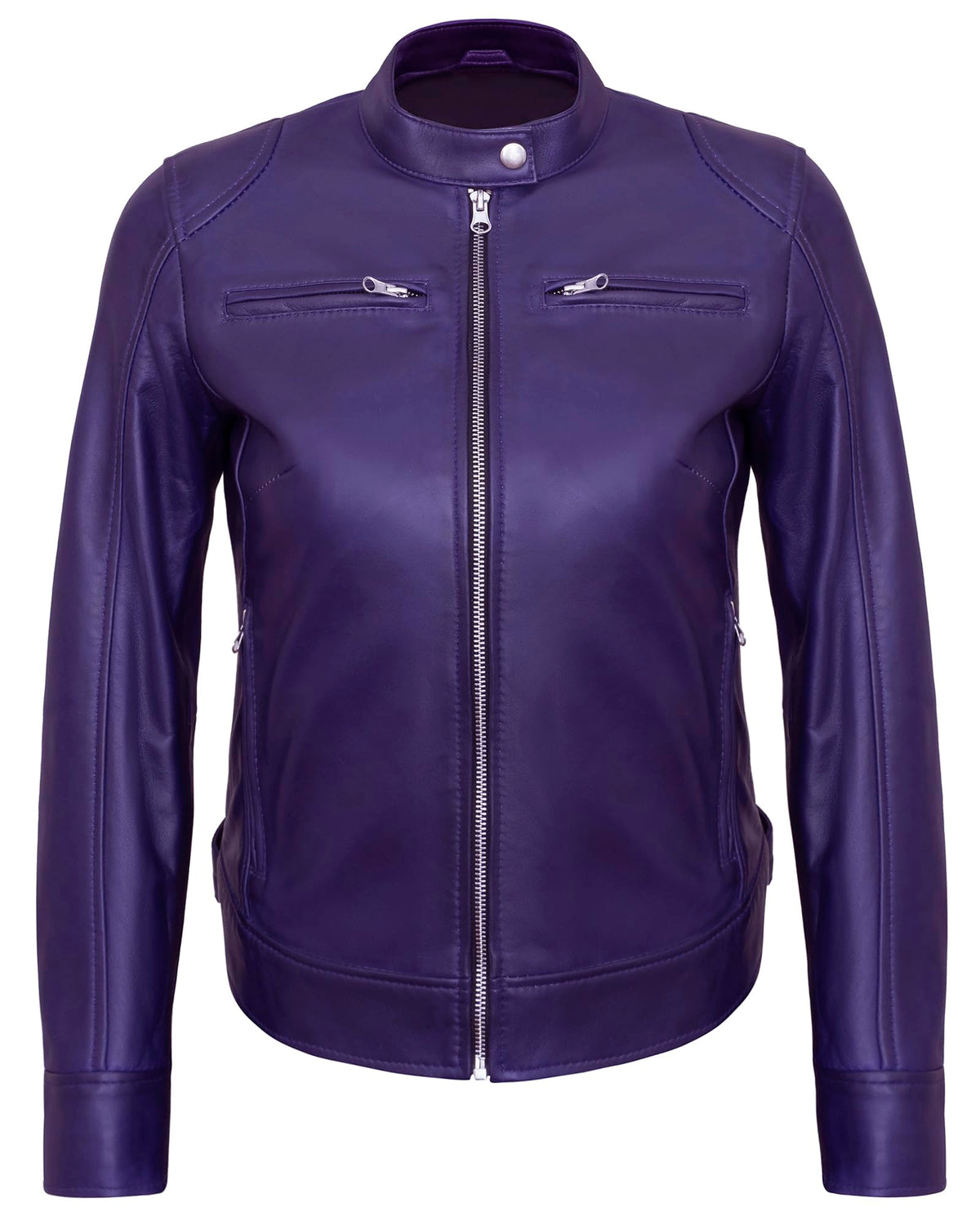 UrbanFocal Purple Leather Jacket Women Outerwear | [101008002] Prpl Ddge, S