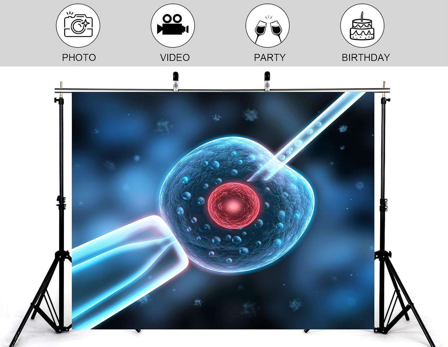 KeyWork 7x5ft IVF Procedure Backdrop Medical Science Photography Background for Fertility Seminar Reproductive Health