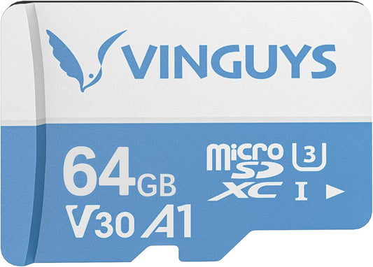 WLNYUGS 64GB 4K to100MB/s, U3, V30, A1, TF Card, No Cloud Subscription Needed Anymore, Ideal for Bird Feeder Camera, Up