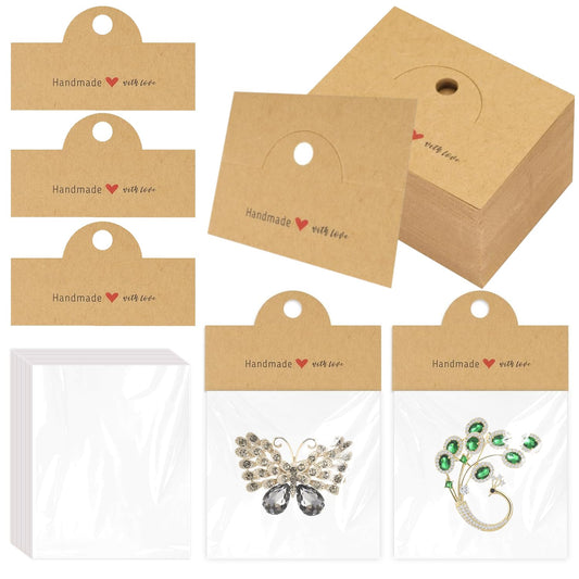 200 Pcs Jewelry Package Bags, FAURAPMNG Jewelry Display Bags Packaging, Small Business Packaging Supplies for Bracelets, Key Chains, Car Coaster, Earring Jewelry Display Clear Pouch