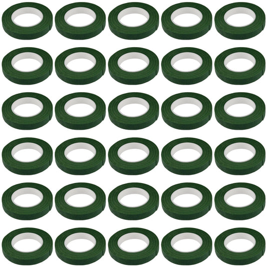 KEILEOHO 30 Rolls 29.5 Yard Floral Tape, 1/2 inch Wide Dark Green Flower Stem Tape, Florist Tapes for Floral Bouquet Making and DIY Crafts