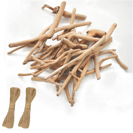 JZCHBL 20pcs Y-Shaped Irregular Driftwood for Crafts, 3.5-6.2 in Inch Long 6mm-15 mm in Diameter Driftwood Sticks for DIY Crafts Photo Props School Projects, Beach Wood Crafts Decor