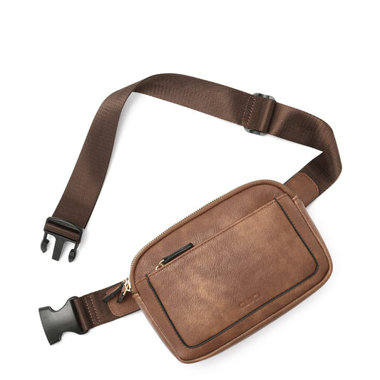 CLUCI Belt Bag for Women, Mini Everywhere Crossbody Waist Bag Adjustable Strap, Vegan Leather Women's Fanny Pack
