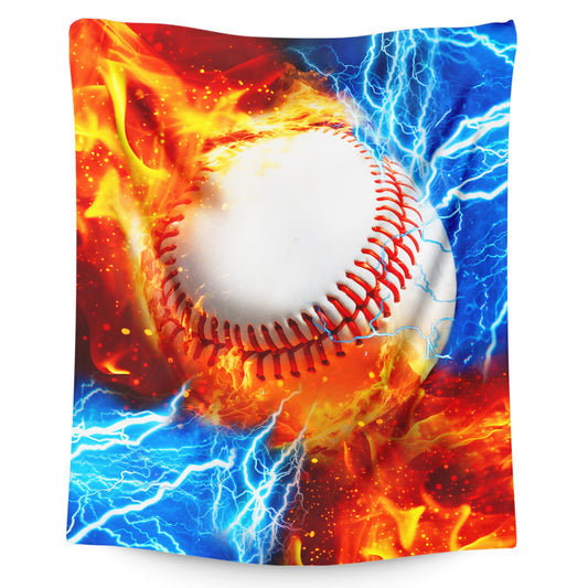Baseball Blanket for Boys Baseball Blankets for Toddlers Kids Adults Team, 40”X50” Lightweight Soft Sport Throw for Sofa Couch Bed Office for Son Birthday