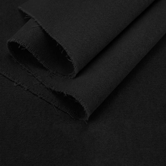 Q&J Fabric Co. 3 Yards Black Canvas Fabric by the Yard 8oz 400D Cotton Blend Canvas Material 59 Inch Wide for Sewing DIY Crafts Home Decor Tote Bags