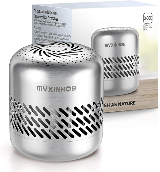 Skiennix Refrigerator Deodorizer - Long-Lasting Odor Eliminator | Light Grey Color