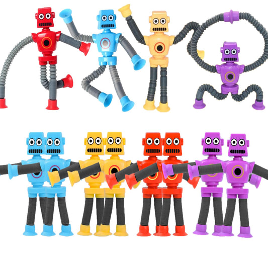 24PCS Telescopic Suction Cup Robot Toy,pop Tubes,Toys for Kids,Toddler Travel Toys,Toddler Sensory Toys,figette Toys,Fidget Toys for Kids,Treasure Box prizes,Small Toys for Kids prizes