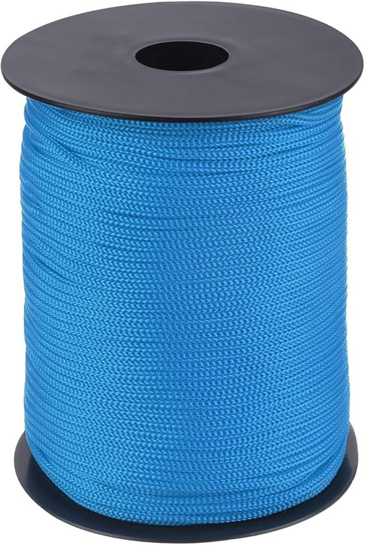 MECCANIXITY 1/8 Inch Polypropylene Rope Braided Ropes, 328ft Nylon Rope Hollow Utility Cord for Clothesline, Camping, Hiking, Outdoor, Navy Blue