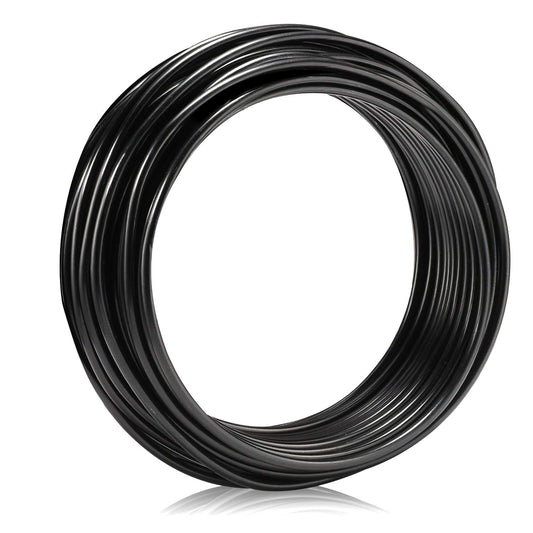 KSVZS Aluminum Wire Black 9 Gauge 3.0 mm 32.8 Ft(10 M) Anodized Bendable Metal Craft Wire for DIY Floral