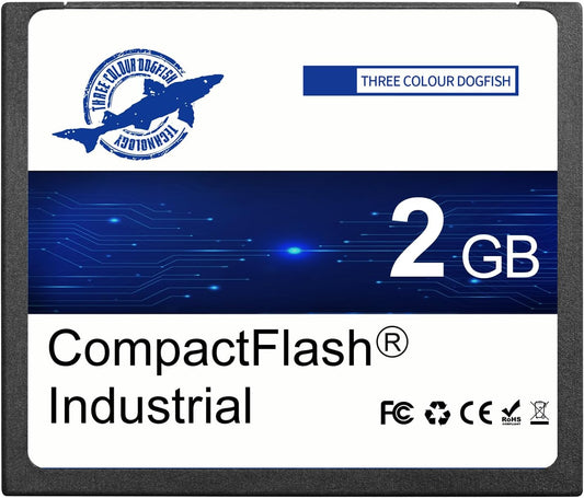 THREE COLOUR DOGFISH 2GB FAT16 Dogfish Compact Flash Memory Card Industrial CF Type I Card for Industrial Equipment