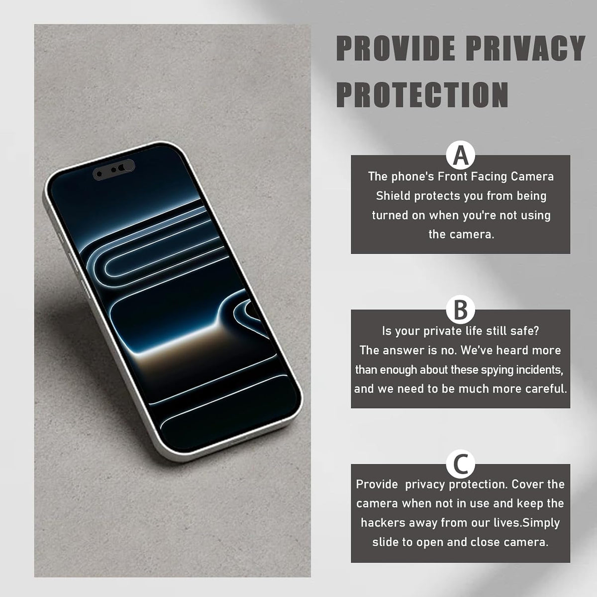 17 17 Pro/17 Air/17,Webcam Front Camera Cover Compatible for iPhone Pro Max/ Cover Protect Privacy and Security,Not