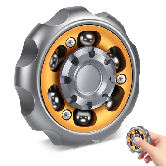 Bihevn Metal Precision Fidget Spinner - Anxiety Rotator & Restless Fidget Toy, Stress-Relief Tool for Adults & Kids A （Grey）