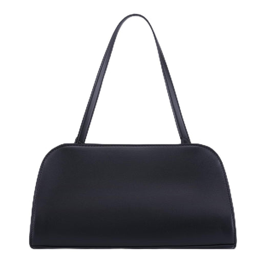 Quelis Small Leather Tote Bag，Clutch Purse with Shoulder Strap， Small Vegan Leather Handbag