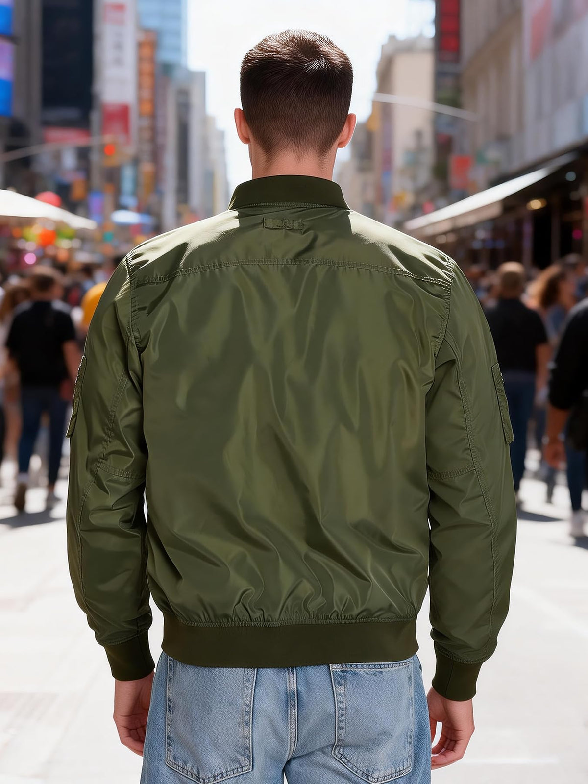 Flyplus Men's Bomber Jacket Lightweight Water Resistant