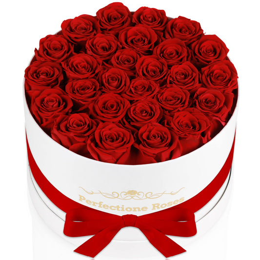 Perfectione Roses 27 Roses in a Box, Mothers Day Rose, Preserved Flowers for Her, Flowers for Delivery Birthday Gifts for Women (Red)