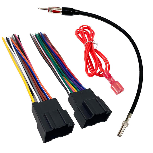 2006-2017 Radio Stereo Wiring Harness with Antenna Adapter for Chevrolet, GMC, Pontiac, Cadillac, Buick Aftermarket GM