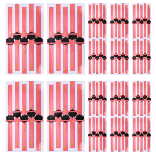 Self Adhesive Paper Sealing Stickers - 100pcs Seal Labels for Packaging - Pastry Seal Strip for Handmade Craft Art - Food Retail Package Sticker Baking Scrapbooking -